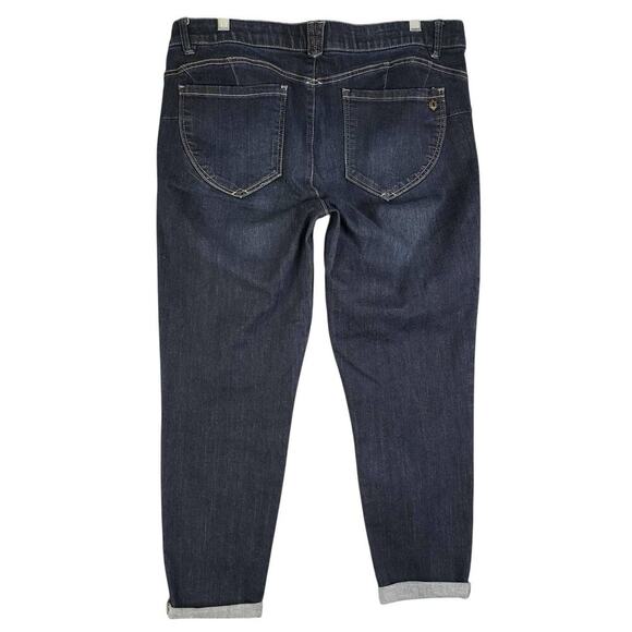 Democracy Jeans Women's Size 16 Blue Dark Wash Skinny Leg High Rise 5-Pocket - Picture 3 of 10